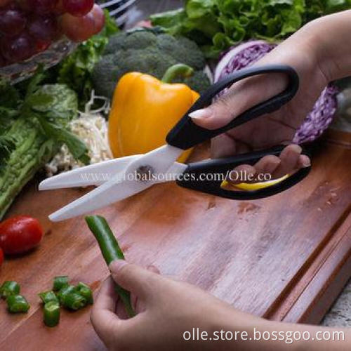 Hot-selling Ceramic Blade Kitchen Scissors, OEM Orders are Welcome
